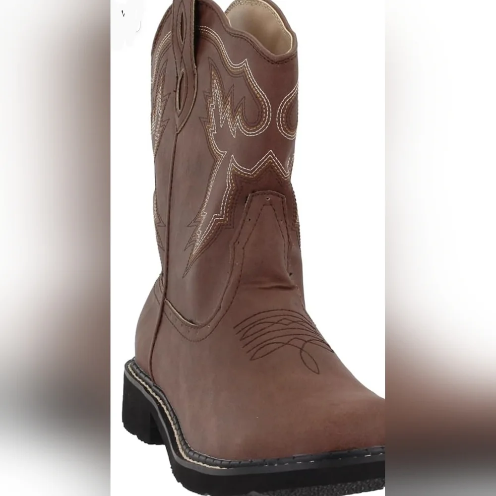 ROPER Chunk Rider Embroidery Round Toe Casual Boots Ankle Low Heel 1-2